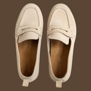 Vionic Uptown Penny Loafer Size 8.5 Cream/lightpink